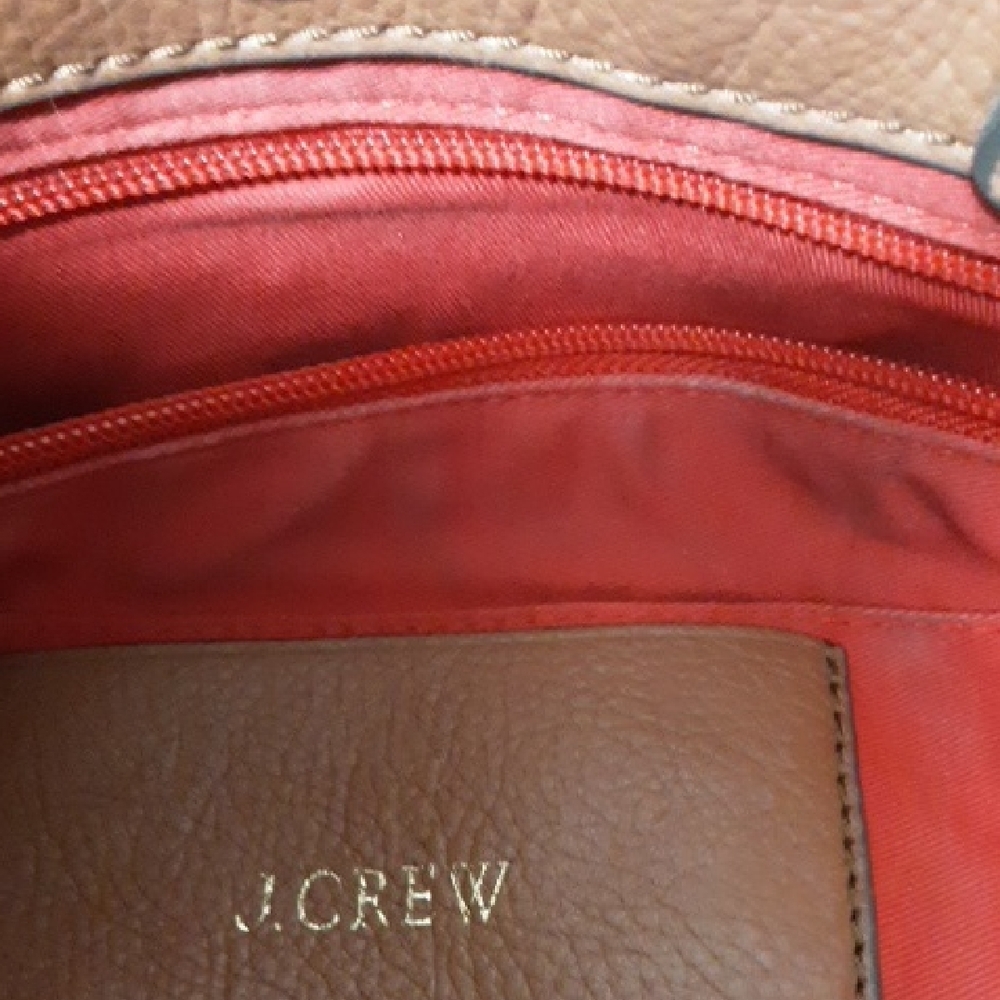 J. Crew Elegant Brown Leather Tote Bag - Picture 2 of 16